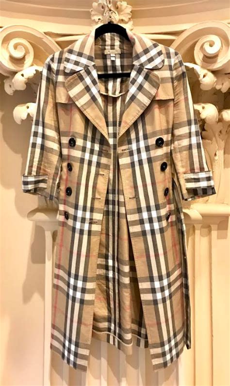 burberry women's white winter coat|burberry signature plaid women's coat.